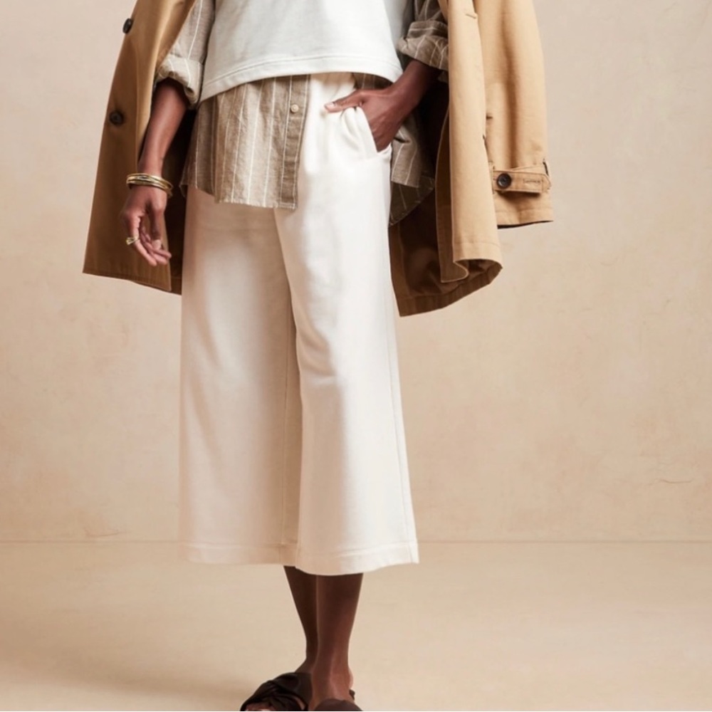 Banana Republic French Terry Culotte Snowday Size Small